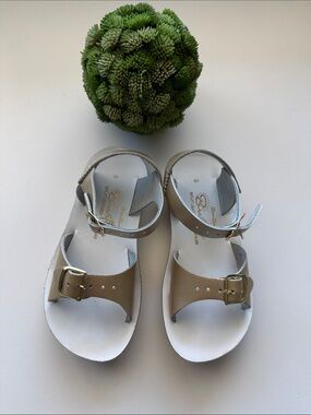 Sun San Surfer Toddler Girl Gold Strappy Sandals